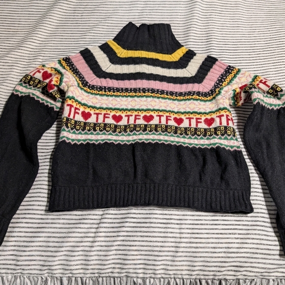 NWT Teddy Fresh women's Fairisle Zip Up Sweater - Picture 2 of 8